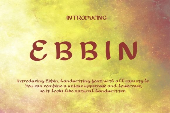 Ebbin Font for Web Design: A Modern Script with Romantic Appeal