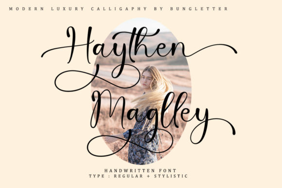 Haythen Maglley: A Modern Luxury Script Font for Branding Projects