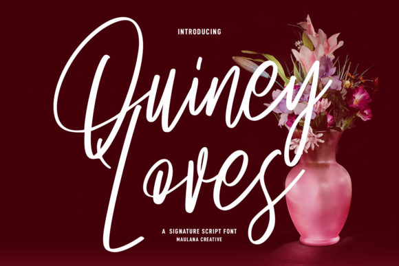 Quiney Loves: A Modern Script Font for Creative Branding