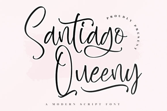 Santiago Queeny – A Modern Script Font for Creative Projects