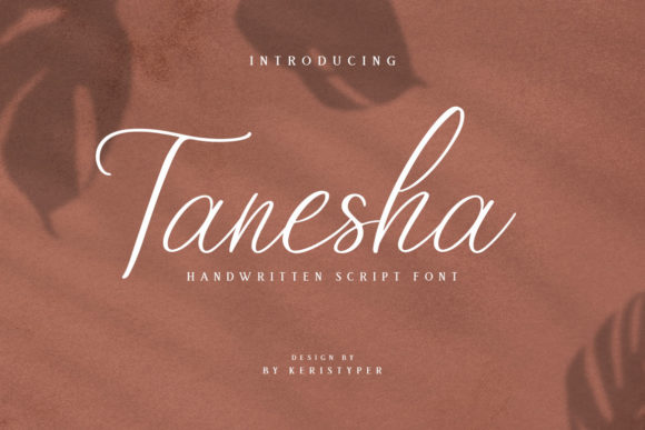 Tanesha Script Font for Handmade Creations